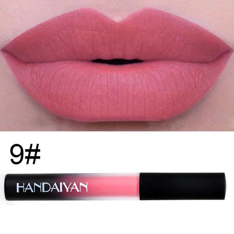 Balm Lips Makeup Cosmetic Lipsticks HANDAIYAN 12 Colors Matte Liquid Lipstick Lip Pen Purple Green Long Lasting Lip Gloss TSLM1