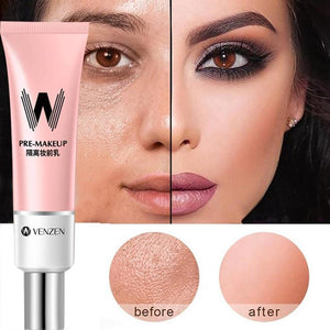 30ml VENZEN W Primer Make Up Shrink Pore Primer Base Smooth Face Brighten Makeup Skin Invisible Pores Concealer Korea