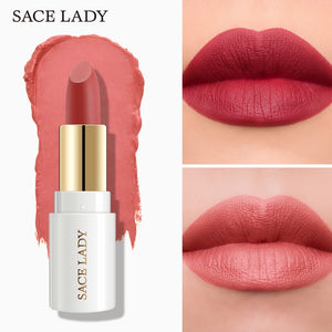 SACE LADY 9 Colors Lips Makeup Waterproof Silky Matte Lipstick Long Lasting Moisture Lipstick Matte Red Lip stick Cosmetic