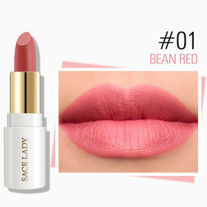 SACE LADY 9 Colors Lips Makeup Waterproof Silky Matte Lipstick Long Lasting Moisture Lipstick Matte Red Lip stick Cosmetic