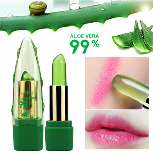 New Batom 99% ALOE VERA Natural Temperature Change Color Jelly Lipstick Long Lasting Moistourizing Lip Makeup