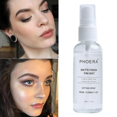 PHOERA 50ML Matte Face Primer Makeup Transparent Oil Control Natural Long Lasting Make Up Moisturizing Spray TSLM1