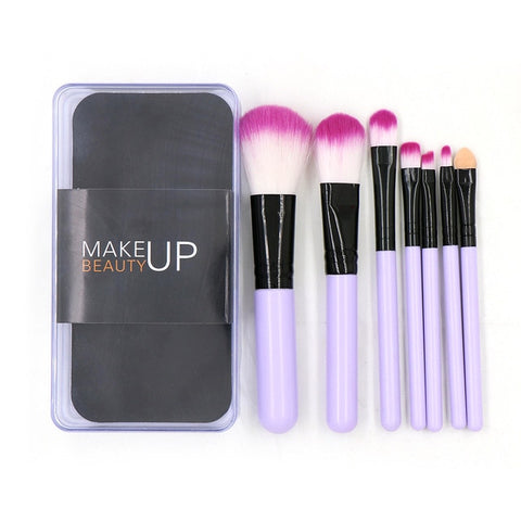 7Pcs Makeup Brush Set High Quality Foundation Powder Eyeshadow Brush with Plastic Boxed Cosmetic Beauty Tool Kit Hot