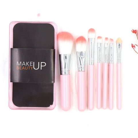 7Pcs Makeup Brush Set High Quality Foundation Powder Eyeshadow Brush with Plastic Boxed Cosmetic Beauty Tool Kit Hot