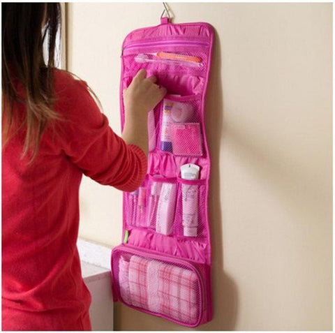 Portable Hanging Organizer Bag Foldable Cosmetic Makeup Case Storage Traveling Toiletry Bags Wash Bathroom Accessories 840122