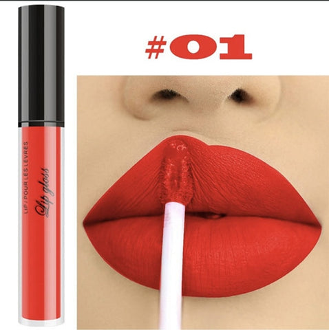 12 Colors Waterproof Matte Liquid Lipstick long-lasting Red Black Lip gloss Makeup Stick Nude Beauty Lip Tint Korea Cosmetics