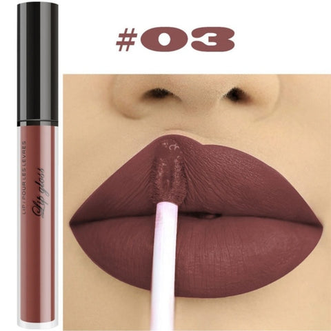 12 Colors Waterproof Matte Liquid Lipstick long-lasting Red Black Lip gloss Makeup Stick Nude Beauty Lip Tint Korea Cosmetics